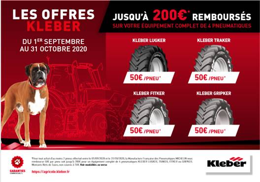 Campagne agricole pneus KLEBER