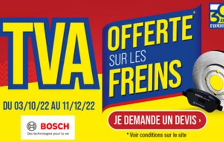 TVA offert sur les freins * TVA offert sur les freins *