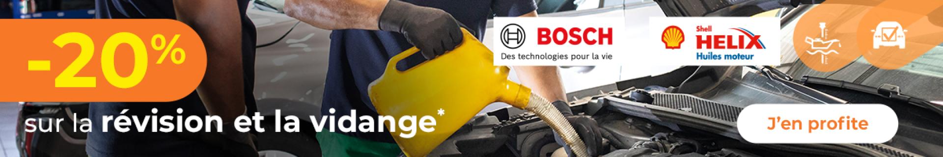 Réduction de 20% sur la révision et la vidange